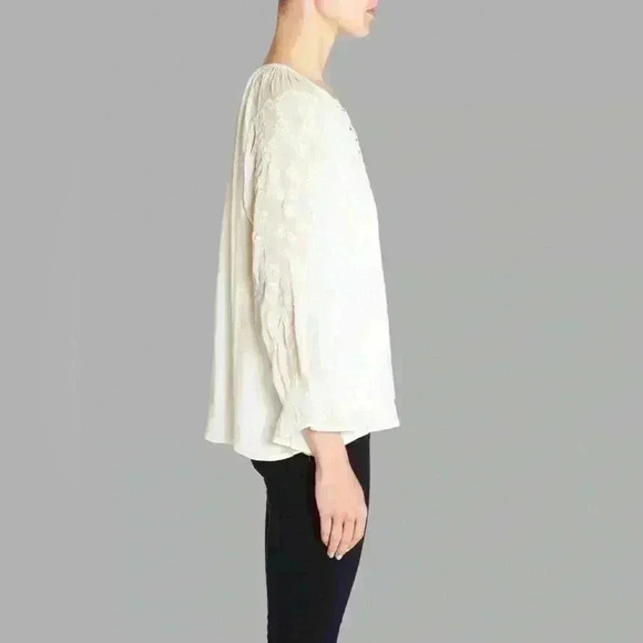Joie Metta Embroidered Blouse Size Small - Picture 2 of 9